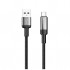 Дата кабель USB 2.0 AM to USB-C 2.0m 6A braided wire black ColorWay (CW-CBUC097-BK)