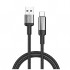 Дата кабель USB 2.0 AM to USB-C 2.0m 6A braided wire black ColorWay (CW-CBUC097-BK)