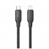 Дата кабель USB-C to Lightning 1.0m PD30W TPE embossed black ColorWay (CW-CBPDCL101-BK)