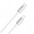 Дата кабель USB-C to Lightning 1.0m PD30W zinc alloy braided white ColorWay (CW-CBPDCL098-WT)