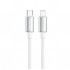 Дата кабель USB-C to Lightning 1.0m PD30W zinc alloy braided white ColorWay (CW-CBPDCL098-WT)