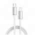 Дата кабель USB-C to Lightning 1.0m PD30W zinc alloy braided white ColorWay (CW-CBPDCL098-WT)