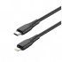 Дата кабель USB-C to Lightning 2.0m PD30W textured PVC black ColorWay (CW-CBPDCL095-BK)