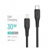 Дата кабель USB-C to Lightning 2.0m PD30W textured PVC black ColorWay (CW-CBPDCL095-BK)