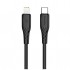 Дата кабель USB-C to Lightning 2.0m PD30W textured PVC black ColorWay (CW-CBPDCL095-BK)