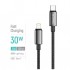 Дата кабель USB-C to Lightning 2.0m PD30W zinc alloy braided black ColorWay (CW-CBPDCL099-BK)