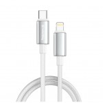 Дата кабель USB-C to Lightning 2.0m PD30W zinc alloy braided white ColorWay (CW-CBPDCL099-WT)