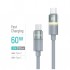 Дата кабель USB-C to USB-C 1.0m 3A 60W warm light gray ColorWay (CW-CBPDCC092-GR)