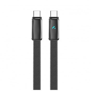 Дата кабель USB-C to USB-C 1.0m 5A 100W ultra-thin black ColorWay (CW-CBPDCC100-BK)