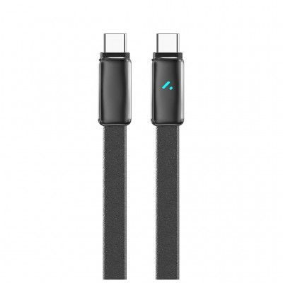 Дата кабель USB-C to USB-C 1.0m 5A 100W ultra-thin black ColorWay (CW-CBPDCC100-BK)