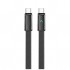 Дата кабель USB-C to USB-C 1.0m 5A 100W ultra-thin black ColorWay (CW-CBPDCC100-BK)