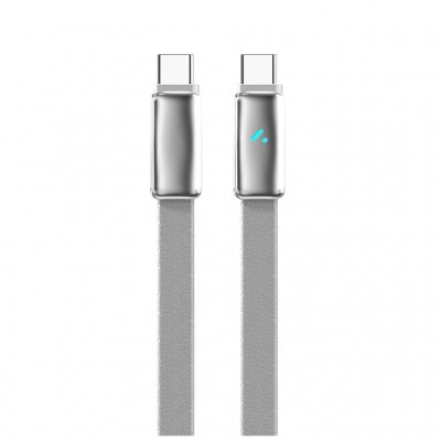 Дата кабель USB-C to USB-C 1.0m 5A 100W ultra-thin gray ColorWay (CW-CBPDCC100-GR)