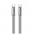 Дата кабель USB-C to USB-C 1.0m 5A 100W ultra-thin gray ColorWay (CW-CBPDCC100-GR)