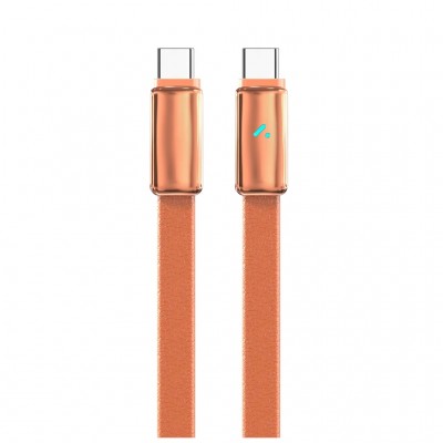 Дата кабель USB-C to USB-C 1.0m 5A 100W ultra-thin orange ColorWay (CW-CBPDCC100-OR)