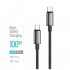 Дата кабель USB-C to USB-C 1.0m 5A 100W zinc alloy braided black ColorWay (CW-CBPDCC098-BK)