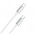 Дата кабель USB-C to USB-C 1.0m 5A 100W zinc alloy braided white ColorWay (CW-CBPDCC098-WT)