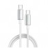 Дата кабель USB-C to USB-C 1.0m 5A 100W zinc alloy braided white ColorWay (CW-CBPDCC098-WT)