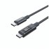 Дата кабель USB-C to USB-C 1.2m PD60W digital display nylon gray Choetech (XCC-1068-GY)
