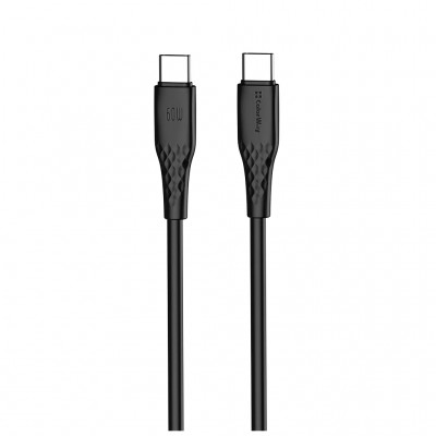 Дата кабель USB-C to USB-C 2.0m 3A 60W textured PVC black ColorWay (CW-CBPDCC095-BK)