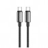 Дата кабель USB-C to USB-C 2.0m 5A 100W zinc alloy braided black ColorWay (CW-CBPDCC099-BK)