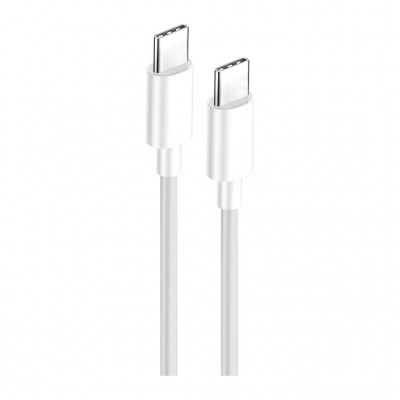 Дата кабель USB-C to USB-C 2.0m 5A 100W zinc alloy braided white ColorWay (CW-CBPDCC099-WT)