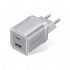 Зарядний пристрій Vention 1xUSB-C PD70W + 1xUSB QC3.0 22.5W GaN transparent gray (FCGH0-EU)