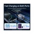 Зарядний пристрій Vention 2xUSB-C PD45W GaN transparent gray (FCFH0-EU)