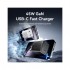 Зарядний пристрій Vention 2xUSB-C PD45W GaN transparent white (FCFW0-EU)
