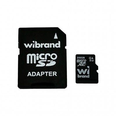 Карта пам'яті Wibrand 256GB microSD class 10 UHS-I U3 (WICDHU3/256GB-A)