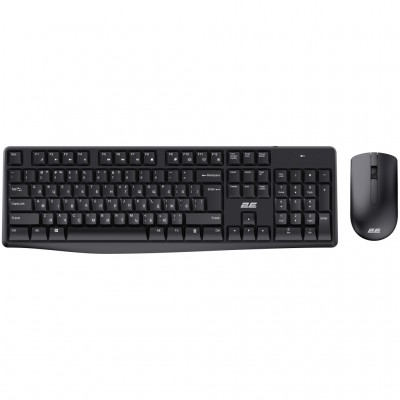 Комплект (клавіатура, миша) 2E MK390 Wireless UA Black (2E-MK390MWB_UA)
