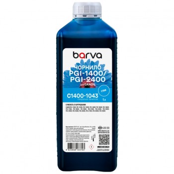 Чорнило Barva Canon PGI-1400/PGI-2400 1 л, special pigment, cyan (C1400-1043)