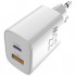 Зарядний пристрій Sigma 1xUSB-C PD33W + 1xUSB QC3.0 GaN X-power PS33-01 white (4827798527719)