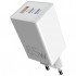 Зарядний пристрій Sigma 2xUSB-C PD65W + 1xUSB QC3.0 GaN X-power PS65-01 white (4827798637715)