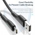 Дата кабель USB 2.0 AM to USB-C 1.0m 3A black Essager (EXCT-LS01)