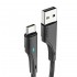 Дата кабель USB 2.0 AM to USB-C 1.0m 3A black Essager (EXCT-LS01)