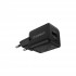 Зарядний пристрій Choetech (USB-C+USB-A) Black (PD5012-EU-BK)
