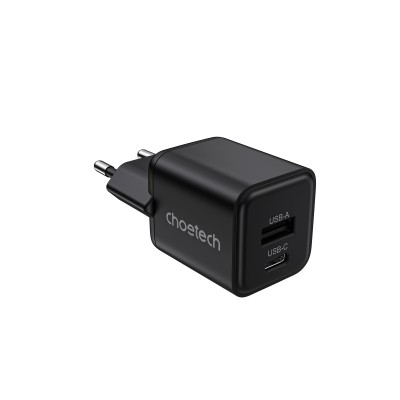 Зарядний пристрій Choetech (USB-C+USB-A) Black (PD5012-EU-BK)