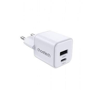 Зарядний пристрій Choetech (USB-C+USB-A) White (PD5012-EU-WH)
