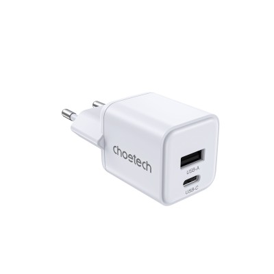 Зарядний пристрій Choetech (USB-C+USB-A) White (PD5012-EU-WH)