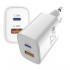 Зарядний пристрій Sigma mobile X-power 33W GaN, PD, QC (1xUSB-C + 1xUSB-A) White (PS33-01)