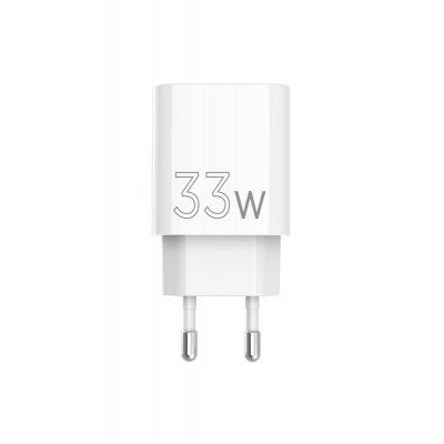 Зарядний пристрій Sigma mobile X-power 33W GaN, PD, QC (1xUSB-C + 1xUSB-A) White (PS33-01)