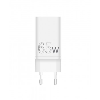 Зарядний пристрій Sigma mobile X-power 65W GaN, PD, QC (2xUSB-C + 1xUSB-A) White (PS65-01)
