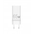 Зарядний пристрій Sigma mobile X-power 65W GaN, PD, QC (2xUSB-C + 1xUSB-A) White (PS65-01)
