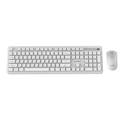 Комплект (клавіатура, миша) бездротовий Gembird KBS-WPS-01-W-CYRL White