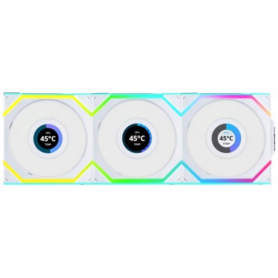 Вентилятор Lian Li UNI Fan SL WIRELESS LCD 120-3, White (G99.12SLLCD1W3W.00)