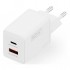 Зарядний пристрій Digitus 1xUSB-C + 1xUSB PD45W GaN white (DA-10302)