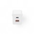Зарядний пристрій Digitus 1xUSB-C + 1xUSB PD45W GaN white (DA-10302)