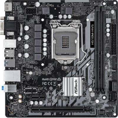 Материнська плата ASRock H510M-HVS/Ref (1200/H510, 2*DDR4, 1xPCIex16, HDMI/VGA, 4xSATAІІІ, GLan, 7.1ch, mATX)