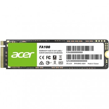 SSD 256Gb Acer FA100 M.2 2280 NVMe 1.4 PCIe Gen 3x4 3D NAND, Retail (BL.9BWWA.118)