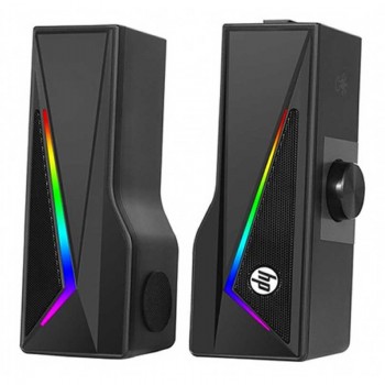 Акустична система 2.0 HP DHE-6005, 3,5мм + USB, 6Вт, Sound Bar LED RGB